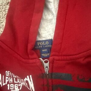 Polo Ralph Lauren Kids full zip hoodie size 4/4T